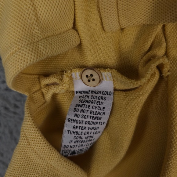 Vintage Tommy Bahama Polo Shirt Mens XL Yellow Pima Cotton Blend Pique Knit - Picture 4 of 12